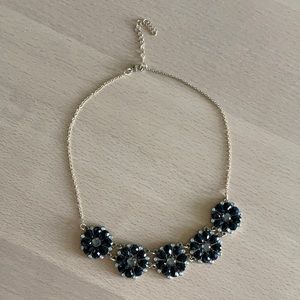 Black floral necklace